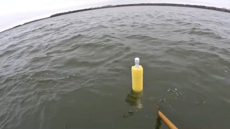 Jug fishing at Fort Cobb Lake in Oklahoma