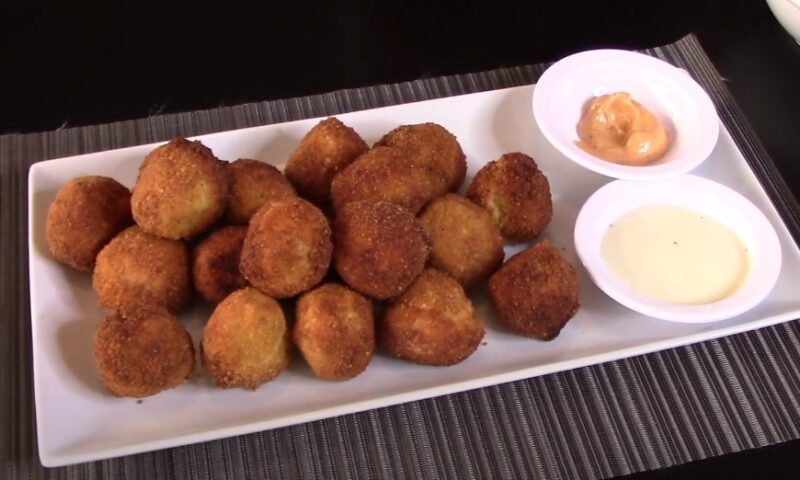 Croquettes made from muskellunge fish