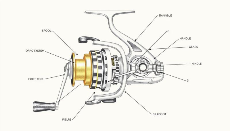 parts of a fishing reel explained